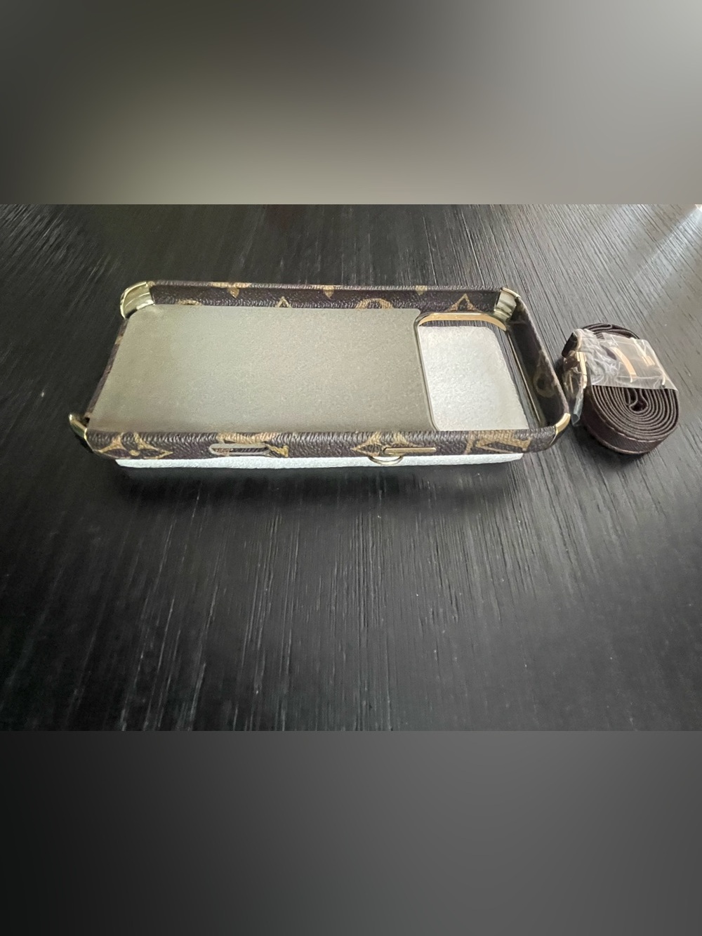 iPhone 17 pro max crossbody Case with Gold Accents and strap - Picture 6 of 11
